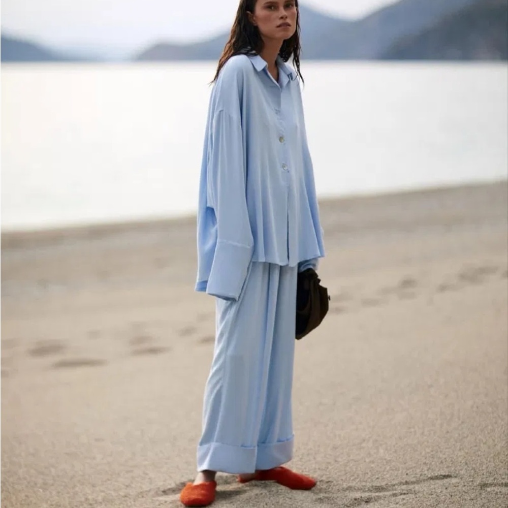 Sleeper Women's Sizeless Viscose Pajama Set - Blue